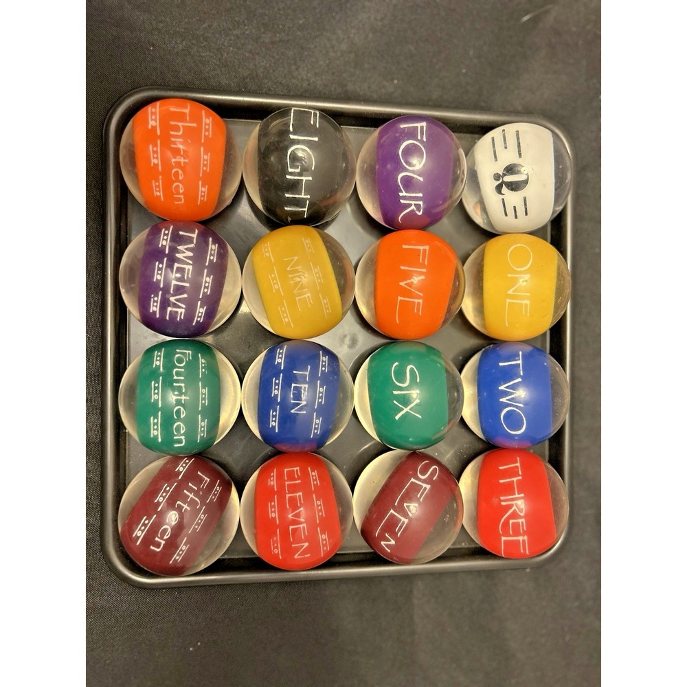 Vintage Thomas Billiard Ball Set. Clear. Made In USA. NICE 👀👀
